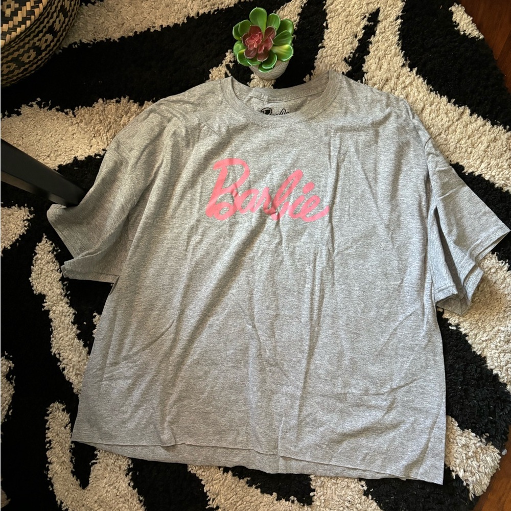 Barbie Gray Logo Graphic Tee XL